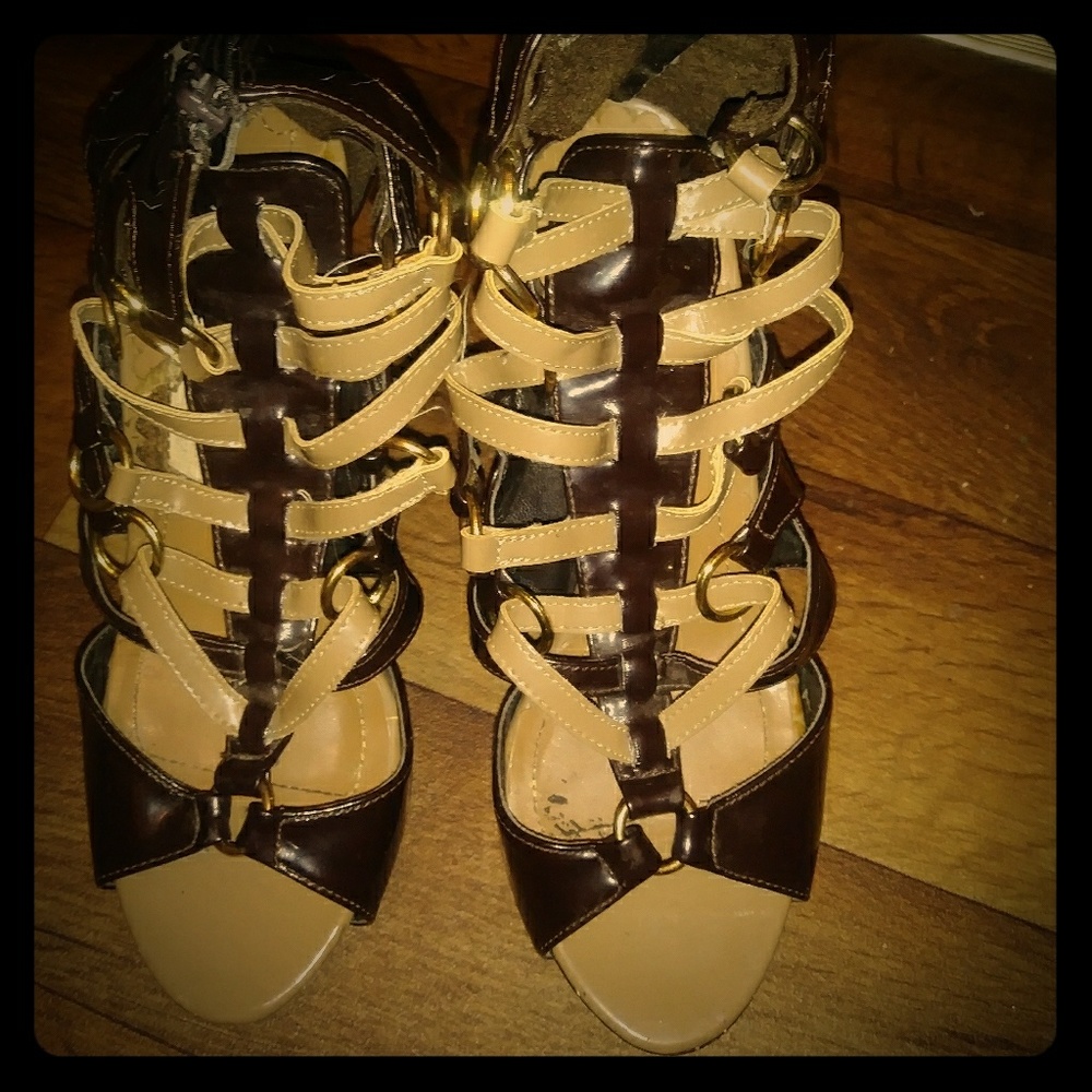 Tallulah B Strappy Zip Heels